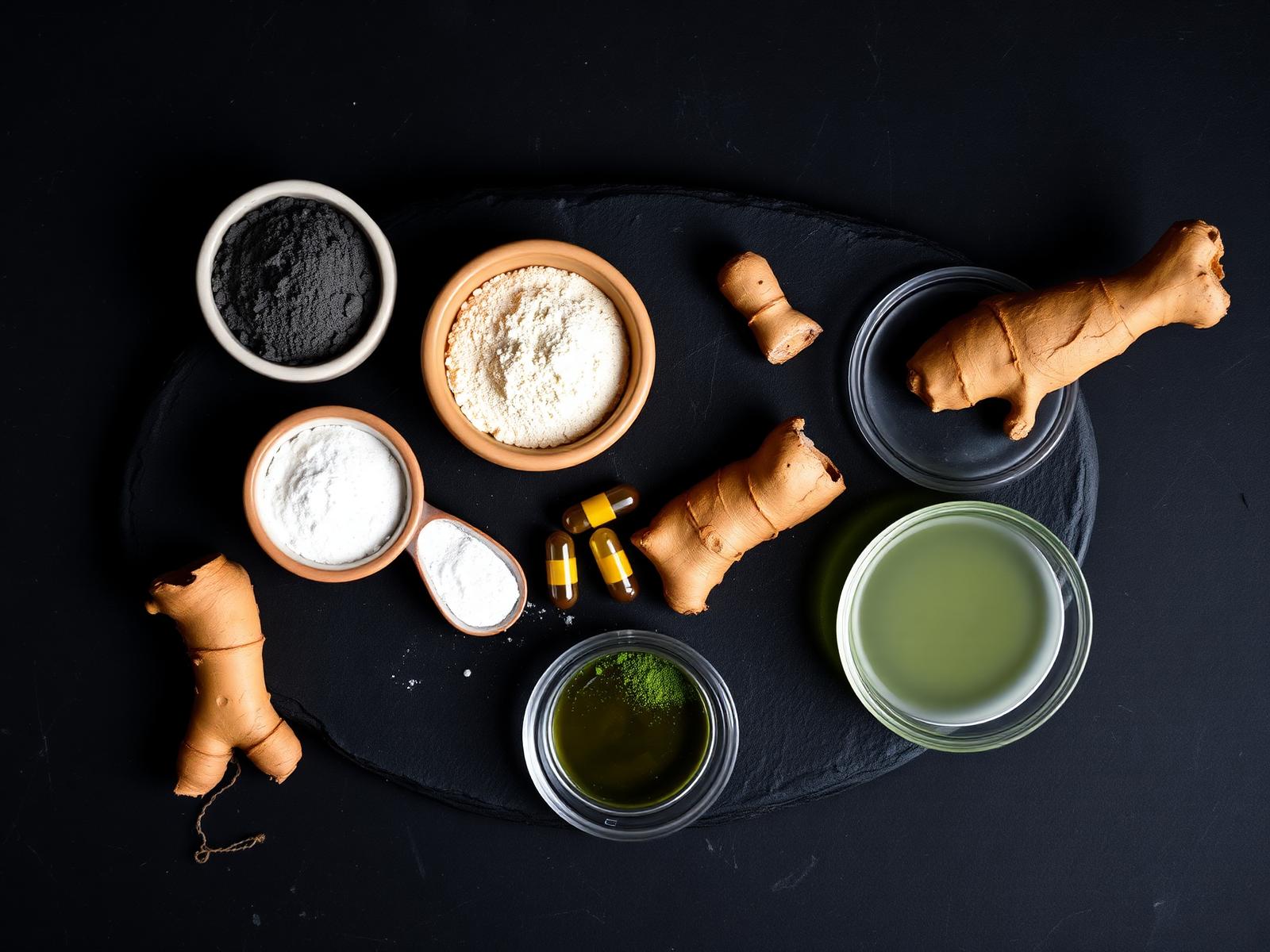 Binders, clays, digestive enzymes and probiotic cultures used in the RESET formula
